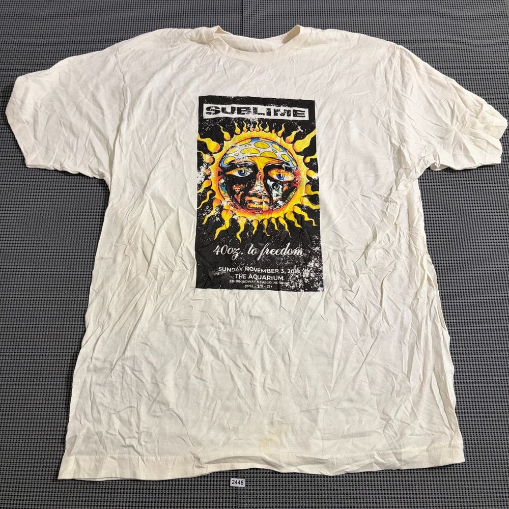 Sublime 40oz to Freedom Aquarium Concert Graphic T-Shirt White Estimated Large
